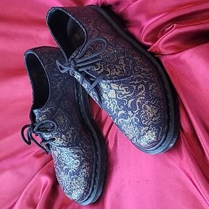 Dr. MARTENS NEW 1461 Baroque Oxfords Purple/Gold USsz5 EUsz38 NEW